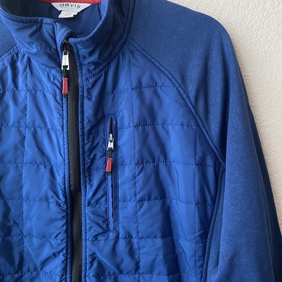 Orvis Mens Jacket Size Large Long Sleeve Full Zip Blue - Picture 3 of 9